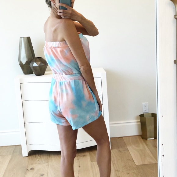 BAHAMAS Tie Dye Strapless Romper - Picture 7 of 7